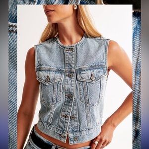 Abercrombie Jean Vest- M